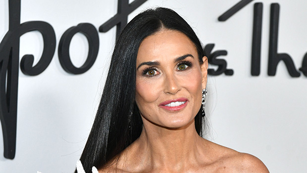 Demi Moore Stuns in Gorgeous Black &amp; White Strapless Gown at the ‘Feud’ Season 2 Premiere