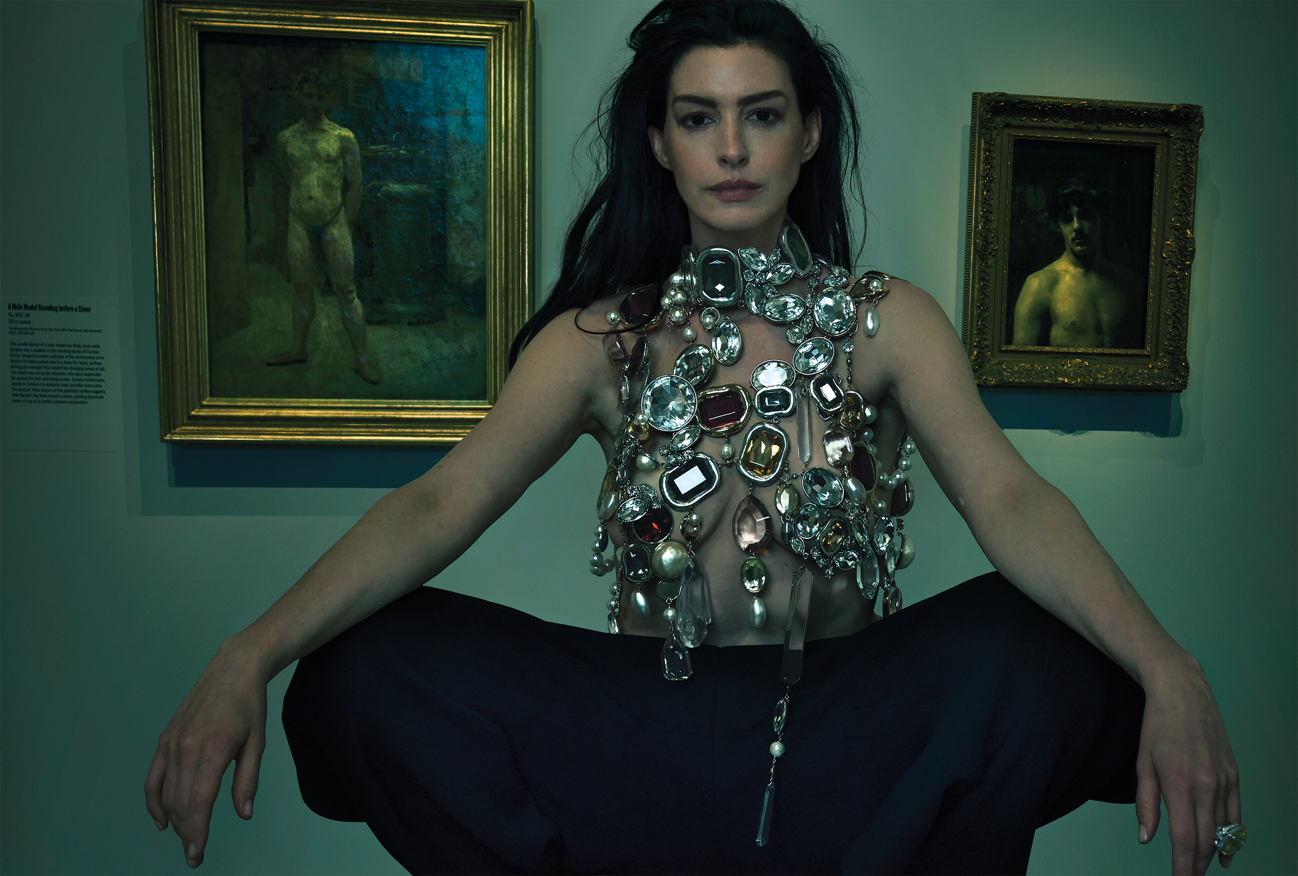 Anne Hathaway drips in gems — and little else — for Vogue cover photo shoot