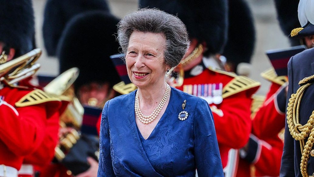 Princess Anne Wears Blue to Accept Honor at University of Huddersfield