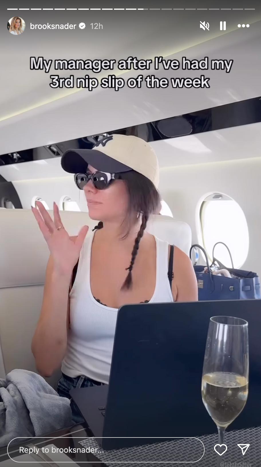 Brooks Nader Jokes About Manager Handling Her '3rd Nip Slip of the Week'