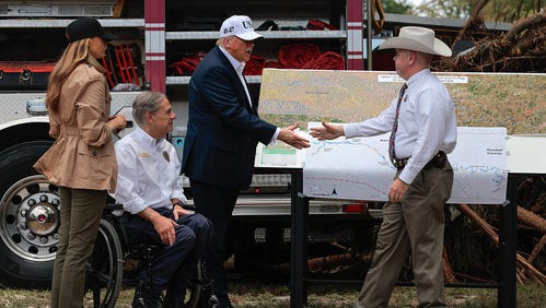 'I've never seen anything like this': President Trump says in visit to flood-ravaged Texas